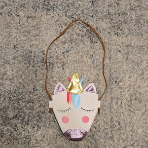 Unicorn Crossbody Bag for Kids - Gold, Pink, and Blue